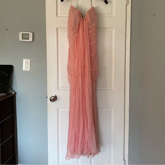 Alexander McQueen pink silk chiffon gown IT42 made in Italy S/S 2019 MSRP $3900 - Picture 4 of 16